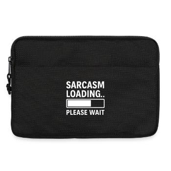 Sarkasmus Loading... Bitte warten – Lustiges Design - Laptoptasche 13" - Schwarz - Vorne