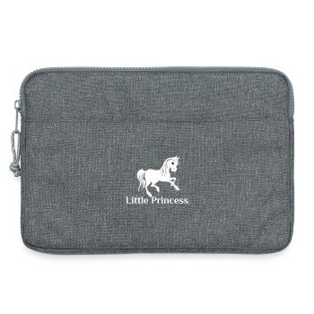Kleine Prinzessin Pferdemotiv - Laptoptasche 13" - Grau meliert - Vorne