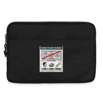 Kopf Stein Pflaster Konfliktlösung - Laptoptasche 13" - Schwarz - Vorne
