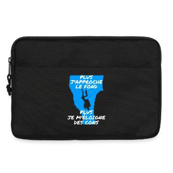 Plus j'approche le fond - Sacoche pour ordinateur portable 13 pouces - noir - Devant
