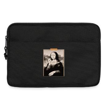 Mona Lisa Modernisiertes Zigaretten-T-Shirt - Laptoptasche 13" - Schwarz - Vorne