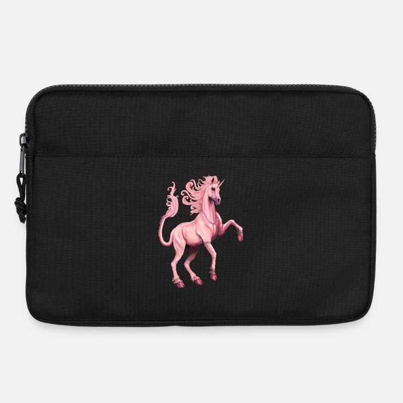rosa Einhorn - Laptoptasche 13" - Schwarz