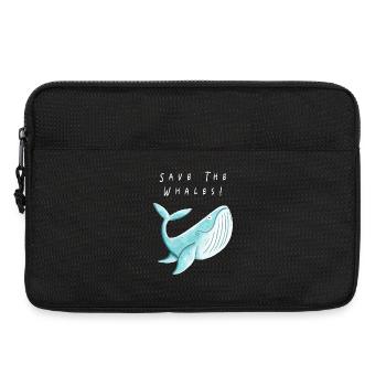 Save The Whales I Nature Conservation Animal Welfare Gift - Laptop bag 13" - black - Front