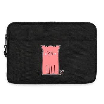 pink piglet piglet sow cute animal - Laptop bag 13" - black - Front