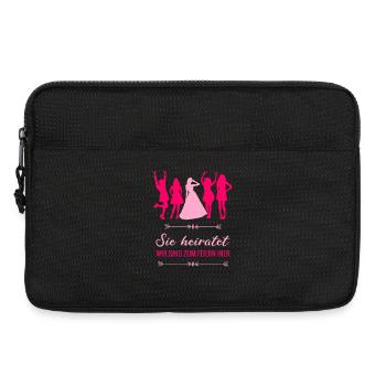 Poltern, Junggesellinnenabschied - sie heiratet - Laptoptasche 13" - Schwarz - Vorne
