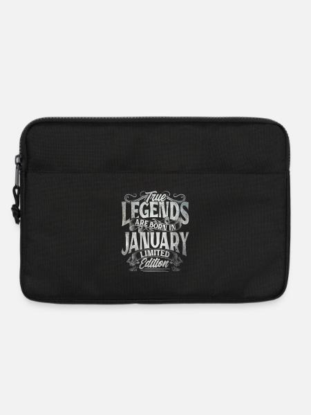 True Legends Are Born In January - Laptoptasche 13" - Schwarz