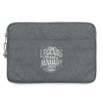 True Legends Are Born In January - Sacoche pour ordinateur portable 13 pouces - gris chiné - Devant
