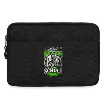 Né au motocross forcé à l'école - Sacoche pour ordinateur portable 13 pouces - noir - Devant