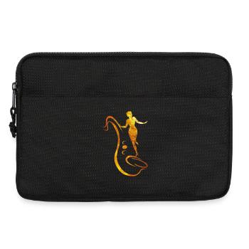 Woman and saxophone - Laptop bag 13" - black - Front