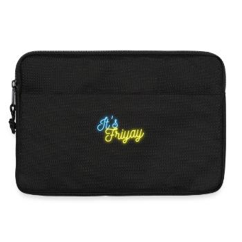 It's Friyay néon police turquoise jaune - Weekendvibes - Sacoche pour ordinateur portable 13 pouces - noir - Devant