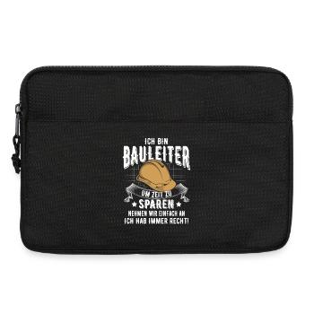 Bauleiter - Laptoptasche 13" - Schwarz - Vorne