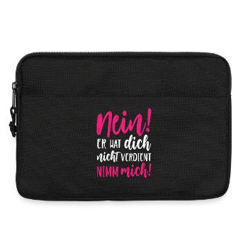 Nein Er hat dich nicht verdient Nimm mich - Laptoptasche 13" - Schwarz - Vorne