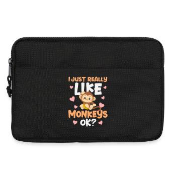 Affe Affen - Laptoptasche 13" - Schwarz - Vorne