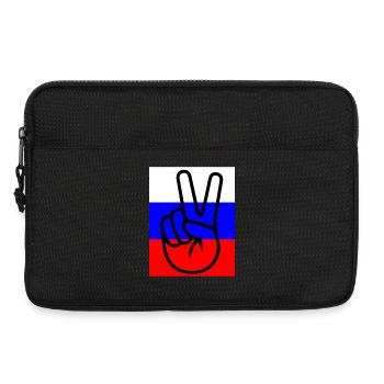 Paix avec la Russie - Sacoche pour ordinateur portable 13 pouces - noir - Devant
