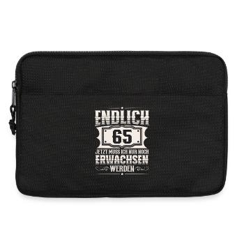 65. Geburtstag 65 Jahre Lustiger Spruch - Laptoptasche 13" - Schwarz - Vorne