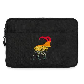 Steinbock, Wandern, Berge - Laptoptasche 13" - Schwarz - Vorne