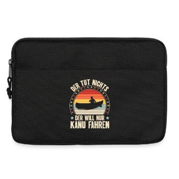 Kanu Kanufahrer Kanufahren - Laptoptasche 13" - Schwarz - Vorne