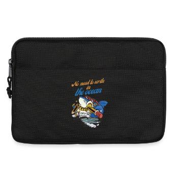 BleistiftHai im Ozeanabenteuer - Laptoptasche 13" - Schwarz - Vorne