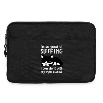 I'm so good at sleeping. Funny cat quotes - Laptop bag 13" - black - Front