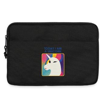 Unicorn with Motto – Unique Design - Laptop bag 13" - black - Front