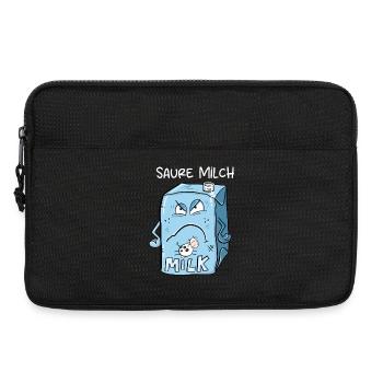Saure Milch sagt Nö I Milchkarton I Statement - Laptoptasche 13" - Schwarz - Vorne
