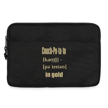 canapé pomme de terre en or - Sacoche pour ordinateur portable 13 pouces - noir - Devant