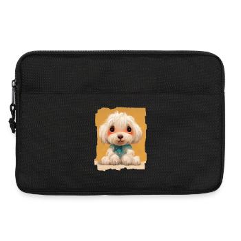 Bébé Bichon Chien Mignon - Sacoche pour ordinateur portable 13 pouces - noir - Devant