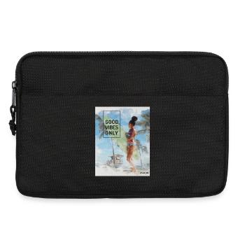 Beach Surfer Girl – Ondes positives - Sacoche pour ordinateur portable 13 pouces - noir - Devant