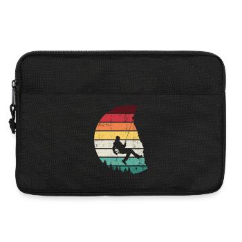 Silhouette de balançoire à l’horizon arc-en-ciel - Sacoche pour ordinateur portable 13 pouces - noir - Devant