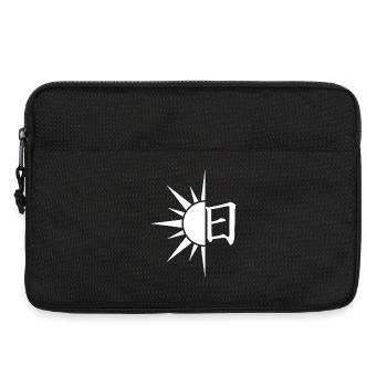 The word sun in Japanese (white) - Laptop bag 13" - black - Front