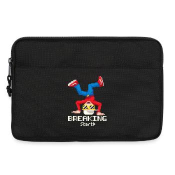 Pixel Breakdance B-Boy | Hip Hop rétro 8-bit - Sacoche pour ordinateur portable 13 pouces - noir - Devant