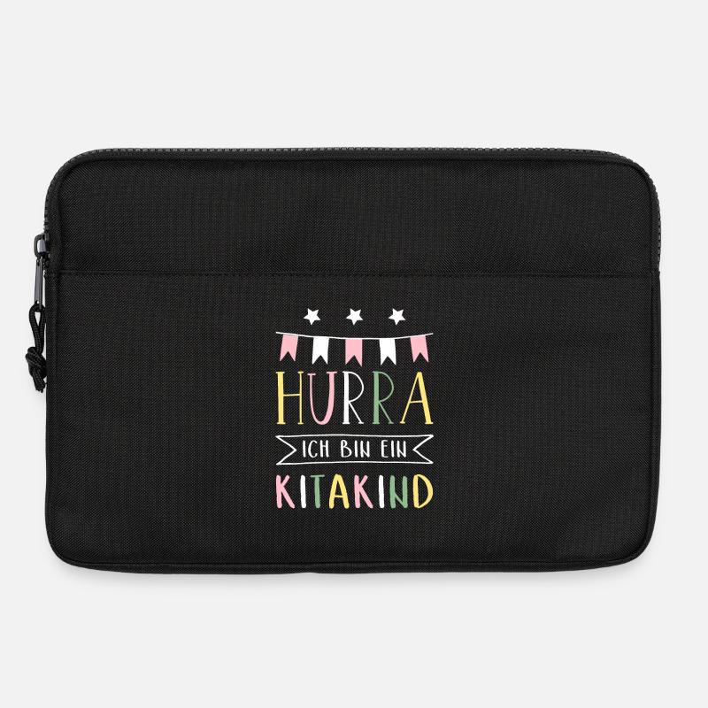 Hurra Ich bin ein Kitakind I Geschenk Kita 2026 - Laptoptasche 13" - Schwarz