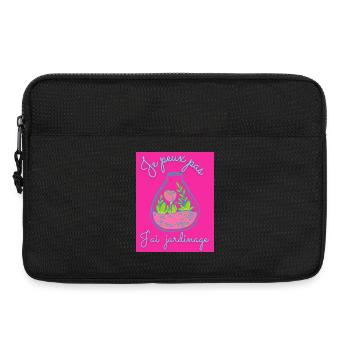 JE PEUX PAS,PRINTEMPS,JARDINAGE,RETRAITE,PRINTEMPS - Sacoche pour ordinateur portable 13 pouces - noir - Devant