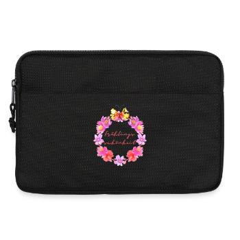 Frühlingsschönheit Schmetterling - Wortschätze - Laptoptasche 13" - Schwarz - Vorne