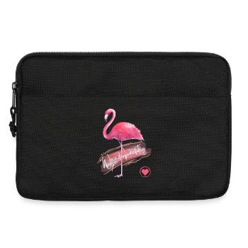 Wunderprächtig - Flamingo pink - Wortschätze - Laptoptasche 13" - Schwarz - Vorne