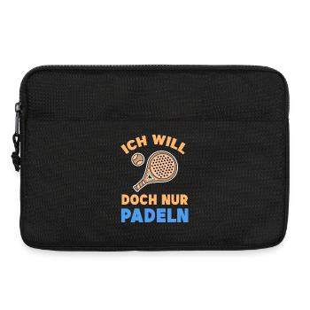 Déclaration du tournoi de raquette du joueur Balles de sport - Sacoche pour ordinateur portable 13 pouces - noir - Devant