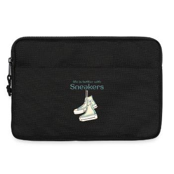 life is better with sneakers Turnschuh - Laptoptasche 13" - Schwarz - Vorne