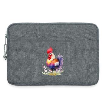 Fier coq - Sacoche pour ordinateur portable 13 pouces - gris chiné - Devant