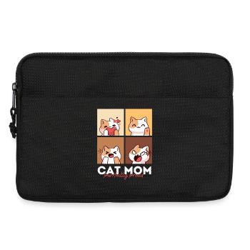 Maman chatte Purfffectly fière - Sacoche pour ordinateur portable 13 pouces - noir - Devant