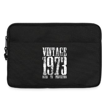 Vintage 1973 Retro Typography - Laptop bag 13" - black - Front