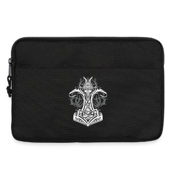 Thors Hammer Mjolnir Wikinger Symbol - Laptoptasche 13" - Schwarz - Vorne