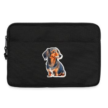 Dackel - Laptoptasche 13" - Schwarz - Vorne