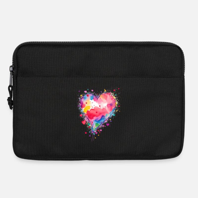 Herz - Laptoptasche 13" - Schwarz