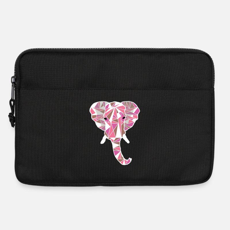 rosa Elefantenkopf - Laptoptasche 13" - Schwarz