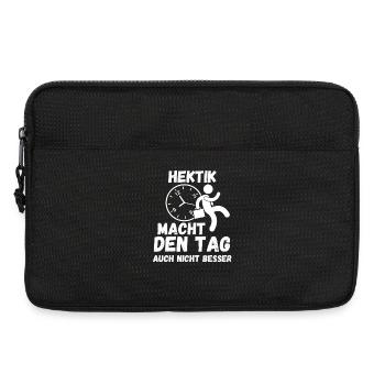 Hektik macht den Tag - Laptoptasche 13" - Schwarz - Vorne