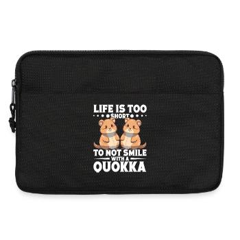 La vie est trop courte | Quokka Design - Sacoche pour ordinateur portable 13 pouces - noir - Devant