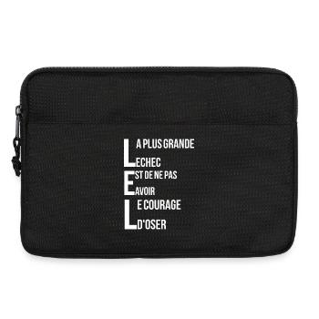 plus grande echec est de ne pas avoir le courage d - Sacoche pour ordinateur portable 13 pouces - noir - Devant