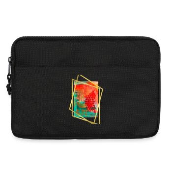 Fusion abstraite avec des hexagones vibrants - Sacoche pour ordinateur portable 13 pouces - noir - Devant