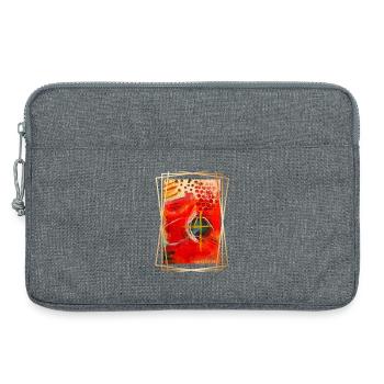 Abstraction de formes géométriques vibrantes - Sacoche pour ordinateur portable 13 pouces - gris chiné - Devant