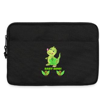 Cute Baby Dinosaur Fantasy Illustration - Laptop bag 13" - black - Front